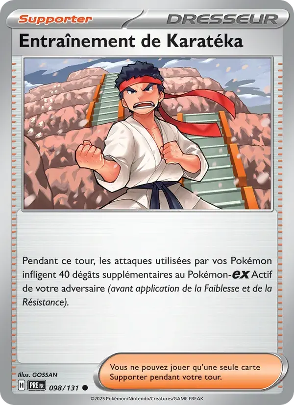 Entraînement de Karatéka — Évolutions Prismatiques 98 French Pokémon card