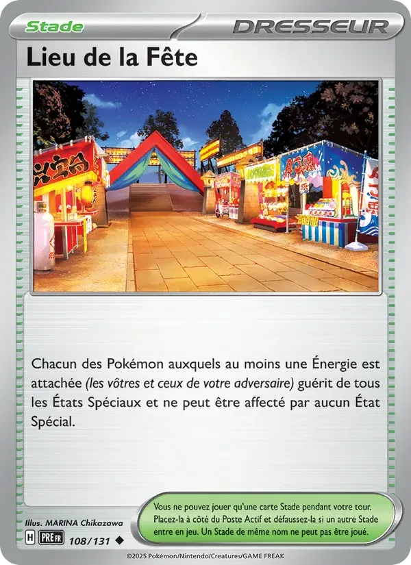 Lieu de la Fête — Évolutions Prismatiques 108 French Pokémon card