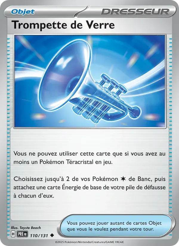 Trompette de Verre — Évolutions Prismatiques 110 French Pokémon card