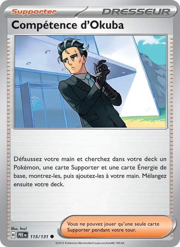 Compétence d'Okuba — Évolutions Prismatiques 115 French Pokémon card