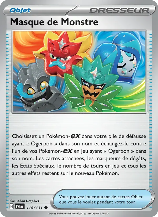 Masque de Monstre — Évolutions Prismatiques 118 French Pokémon card