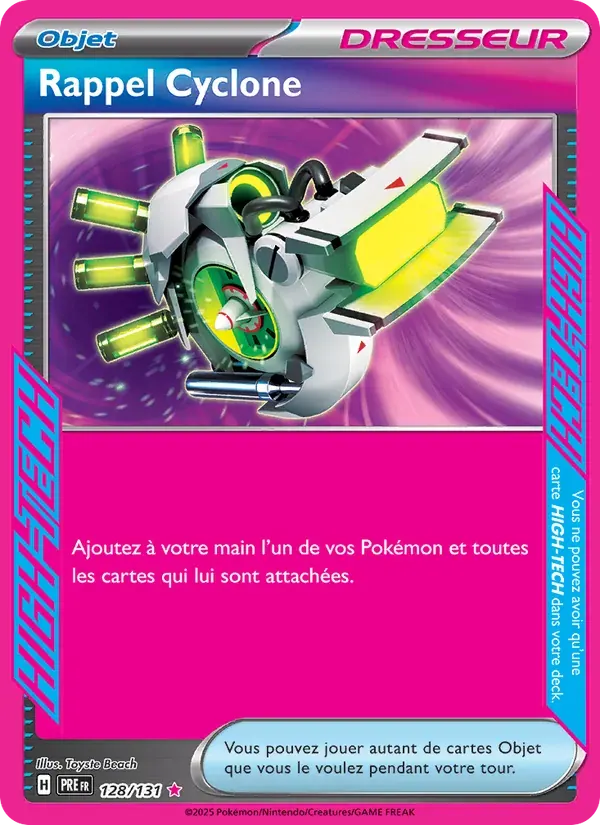 Rappel Cyclone — Évolutions Prismatiques 128 French Pokémon card