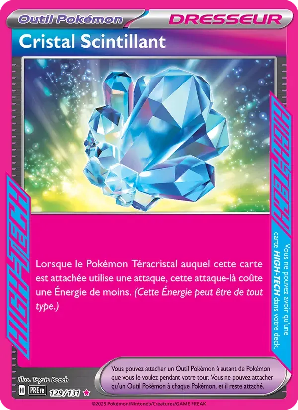 Cristal Scintillant — Évolutions Prismatiques 129 French Pokémon card