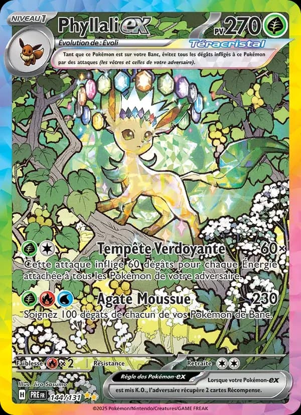 Phyllali-ex — Évolutions Prismatiques 144 French Pokémon card