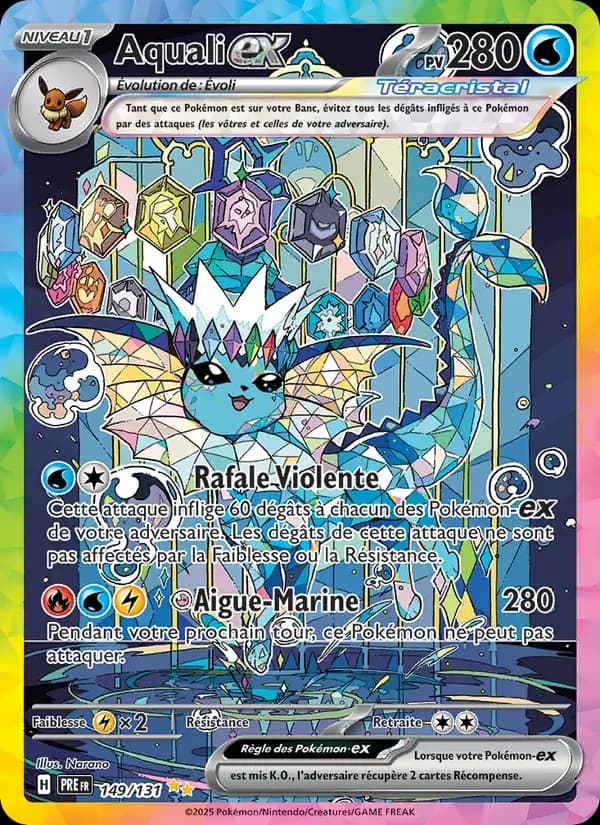 Aquali-ex — Évolutions Prismatiques 149 French Pokémon card