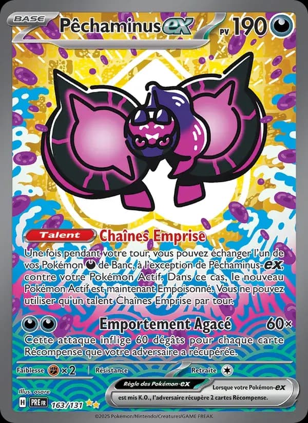 Pêchaminus-ex — Évolutions Prismatiques 163 French Pokémon card