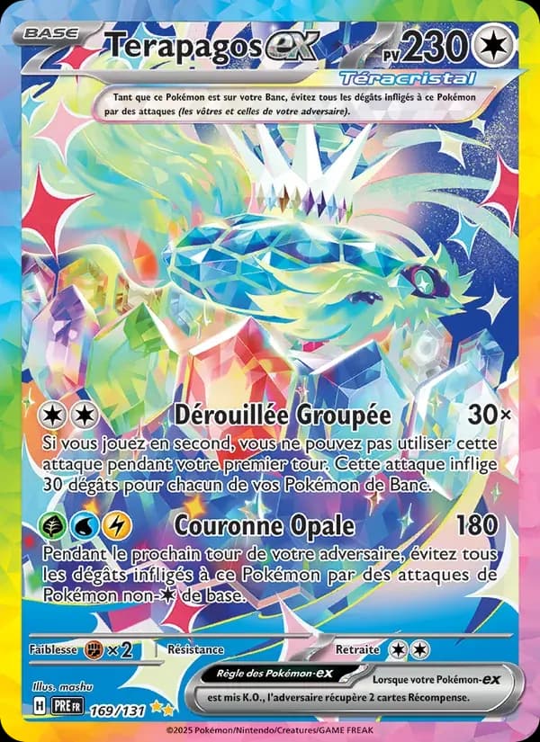 Terapagos-ex — Évolutions Prismatiques 169 French Pokémon card