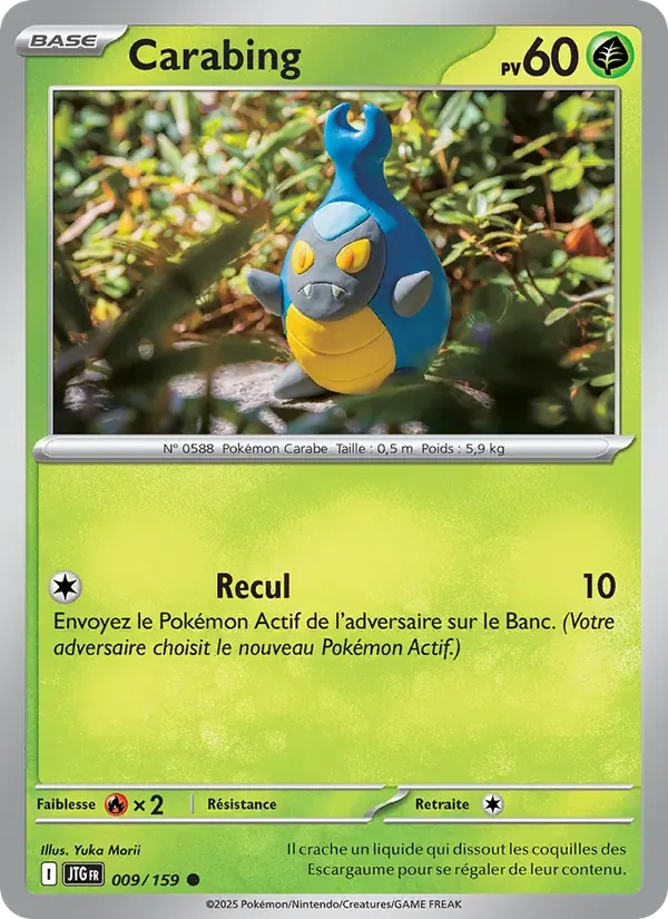 Carabing — Aventures Ensemble 9 French Pokémon card