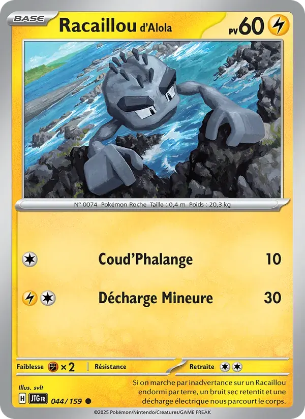 Racaillou d'Alola — Aventures Ensemble 44 French Pokémon card
