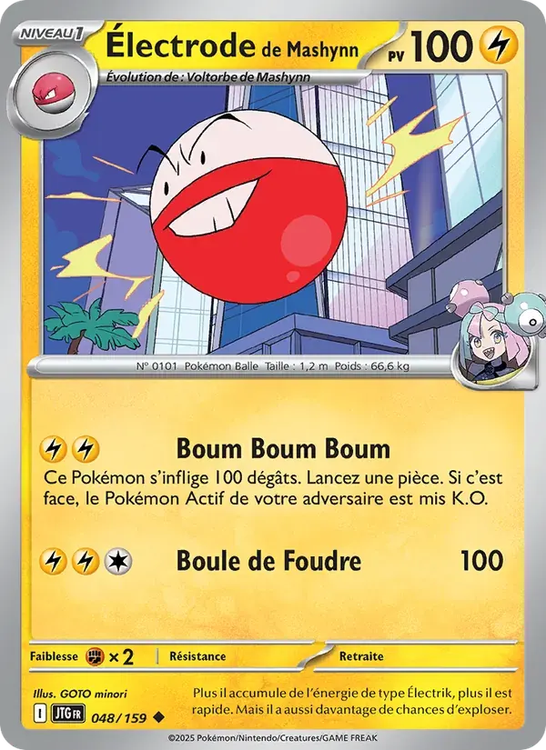 Électrode de Mashynn — Aventures Ensemble 48 French Pokémon card