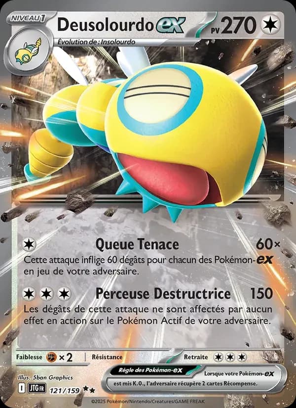 Deusolourdo-ex — Aventures Ensemble 121 French Pokémon card