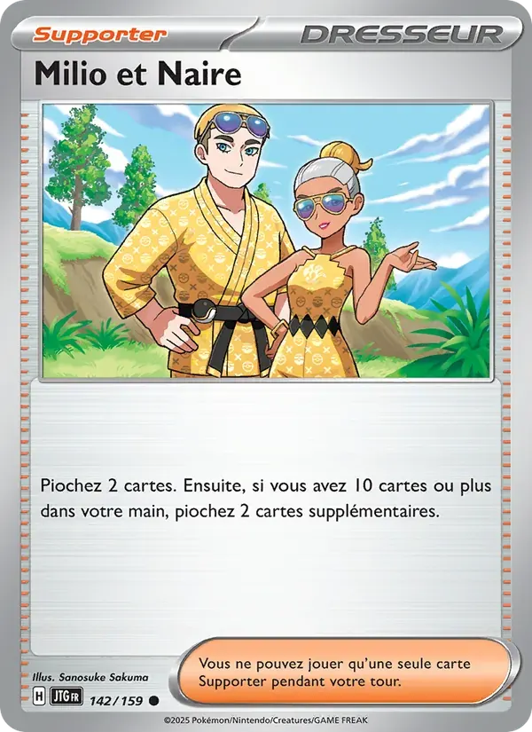 Milio et Naire — Aventures Ensemble 142 French Pokémon card