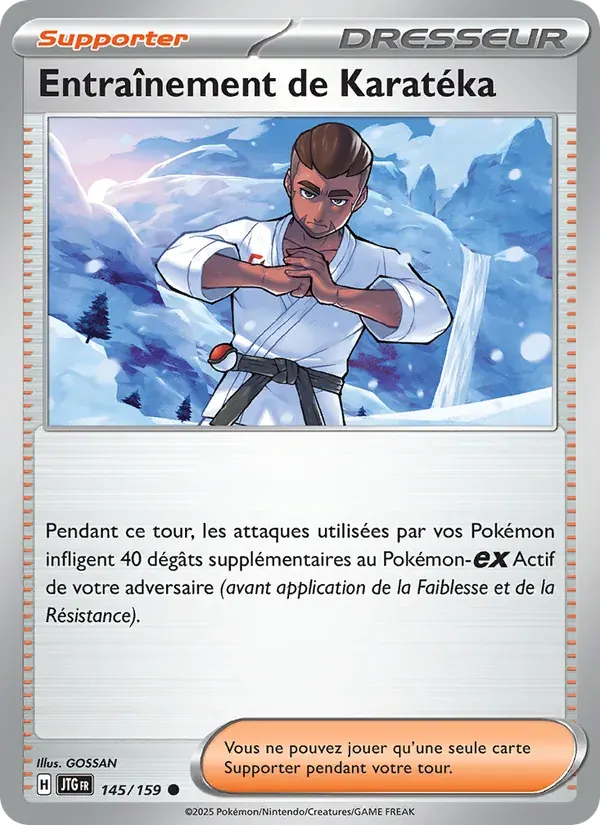 Entraînement de Karatéka — Aventures Ensemble 145 French Pokémon card