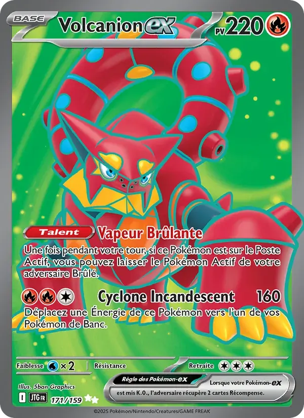 Volcanion-ex — Aventures Ensemble 171 French Pokémon card