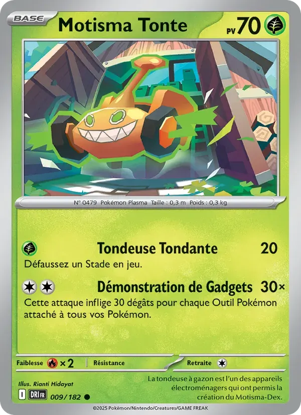 Motisma Tonte — Rivalités Destinées 9 French Pokémon card