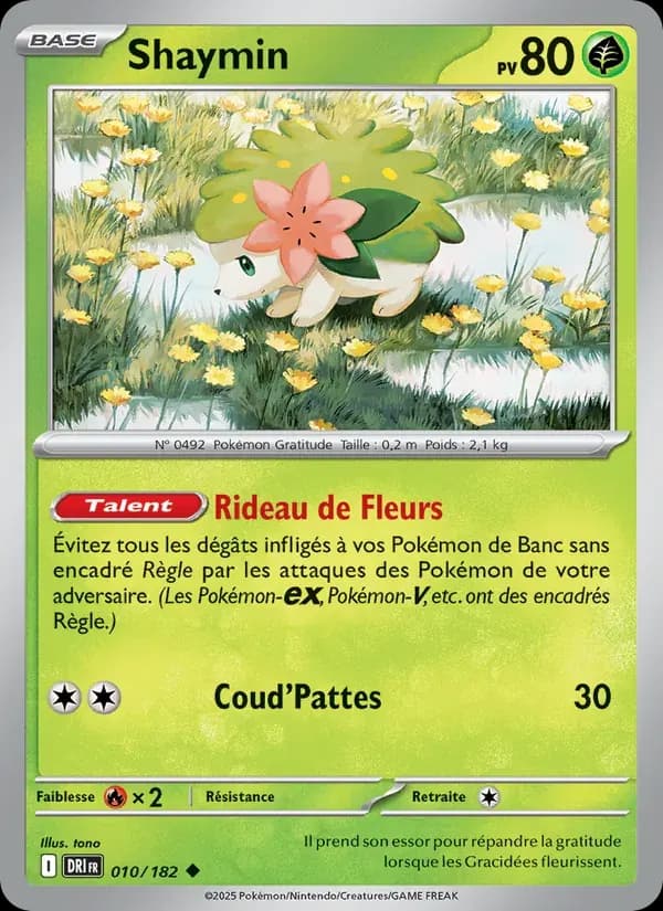 Shaymin — Rivalités Destinées 10 French Pokémon card