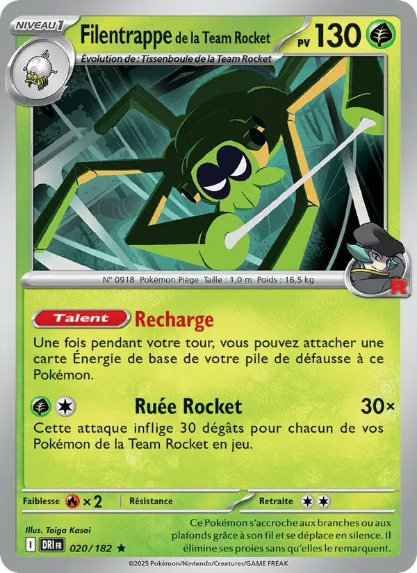 Filentrappe de la Team Rocket — Rivalités Destinées 20 French Pokémon card