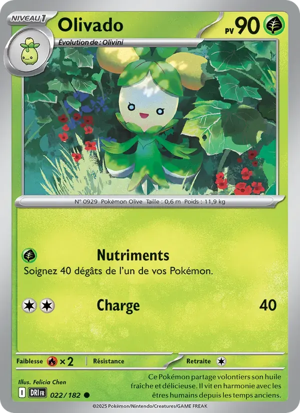 Olivado — Rivalités Destinées 22 French Pokémon card