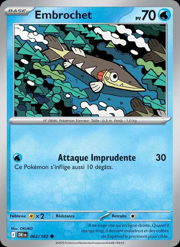 Embrochet — Rivalités Destinées 62 French Pokémon card