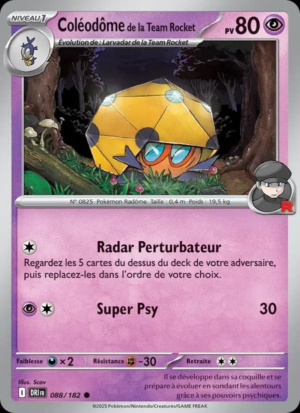 Coléodôme de la Team Rocket — Rivalités Destinées 88 French Pokémon card