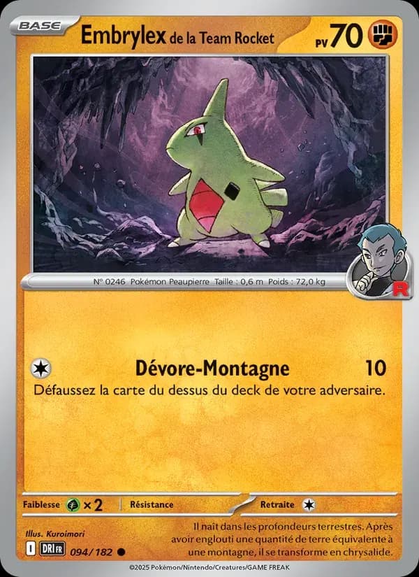 Embrylex de la Team Rocket — Rivalités Destinées 94 French Pokémon card