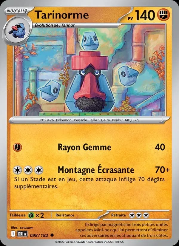 Tarinorme — Rivalités Destinées 98 French Pokémon card