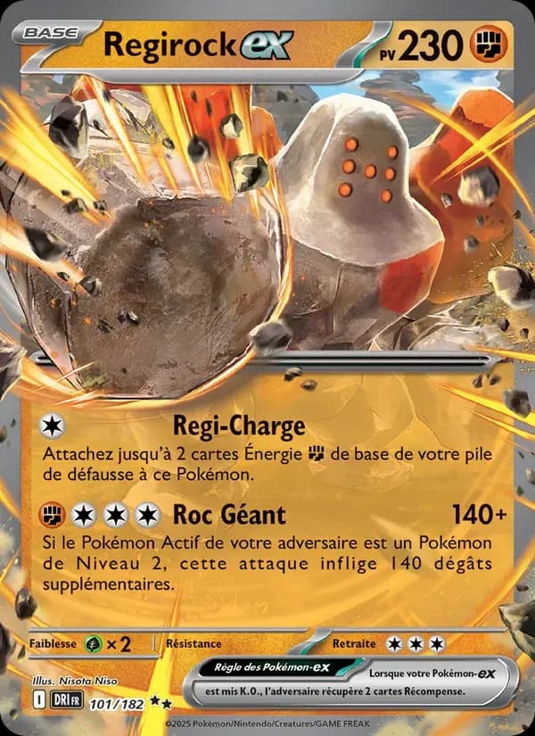 Regirock-ex — Rivalités Destinées 101 French Pokémon card