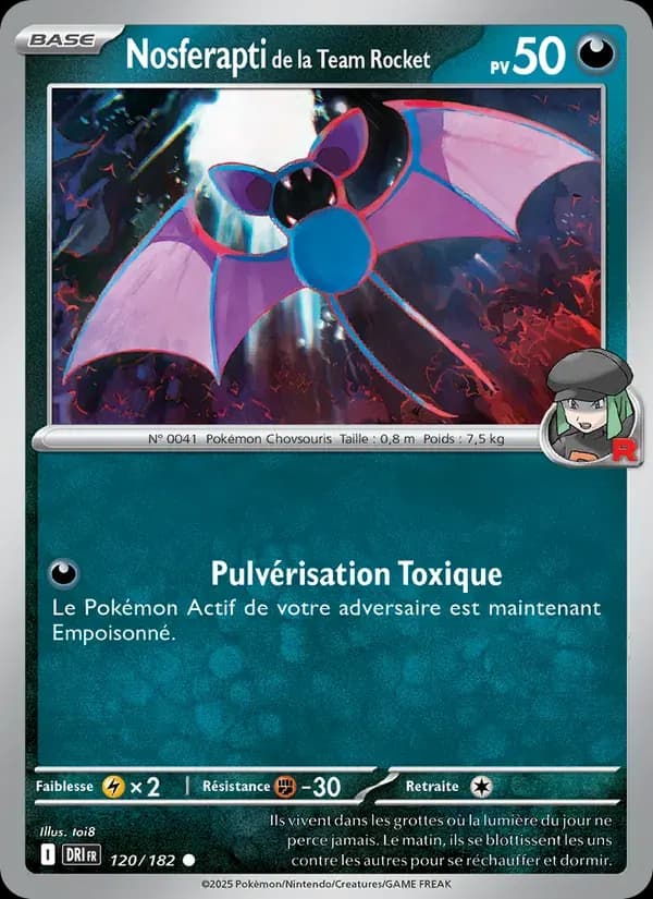 Nosferapti de la Team Rocket — Rivalités Destinées 120 French Pokémon card