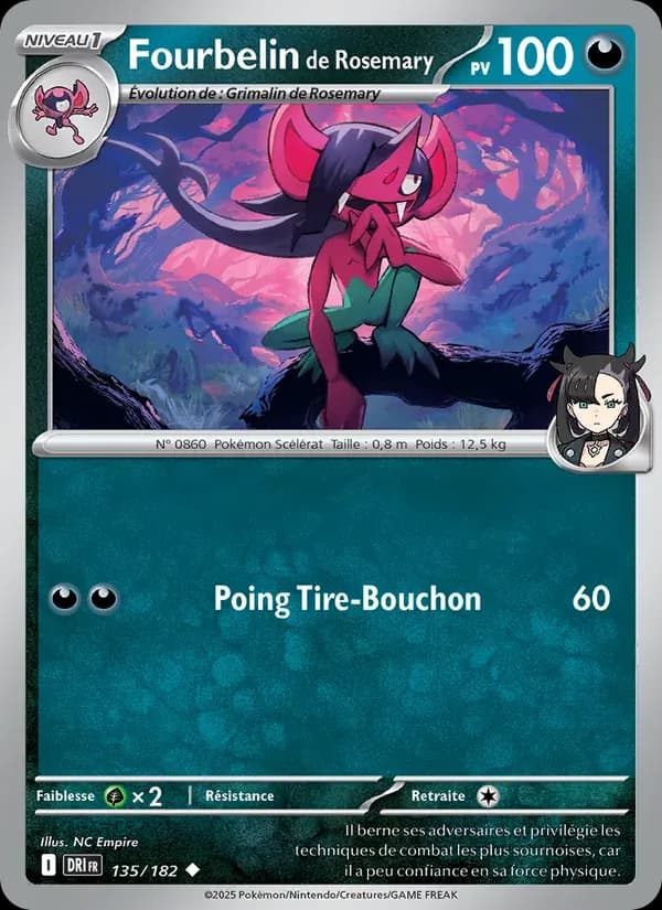 Fourbelin de Rosemary — Rivalités Destinées 135 French Pokémon card