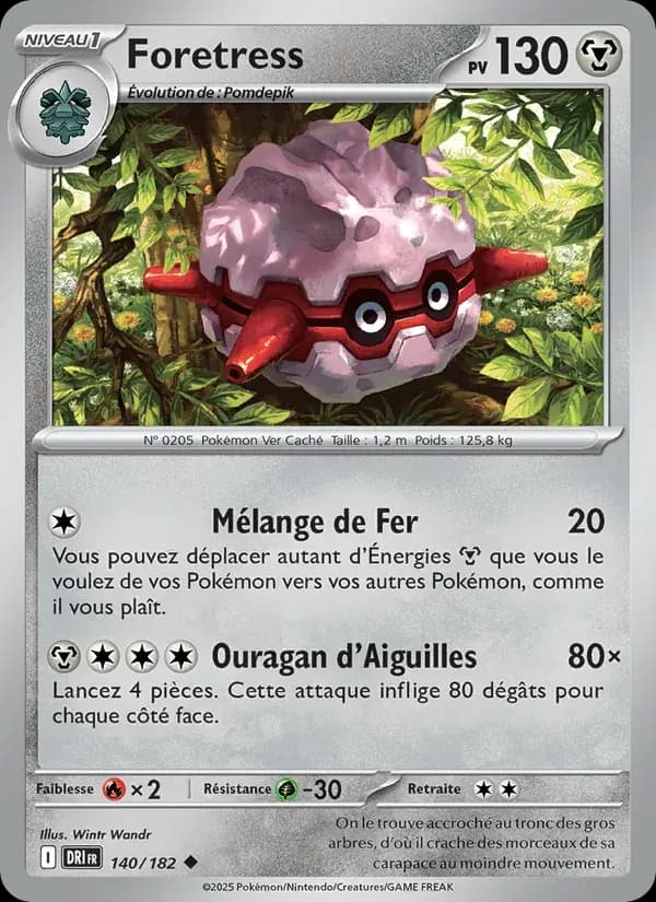 Foretress — Rivalités Destinées 140 French Pokémon card