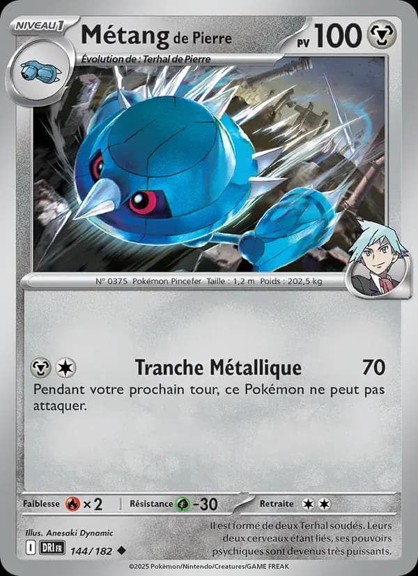Métang de Pierre — Rivalités Destinées 144 French Pokémon card