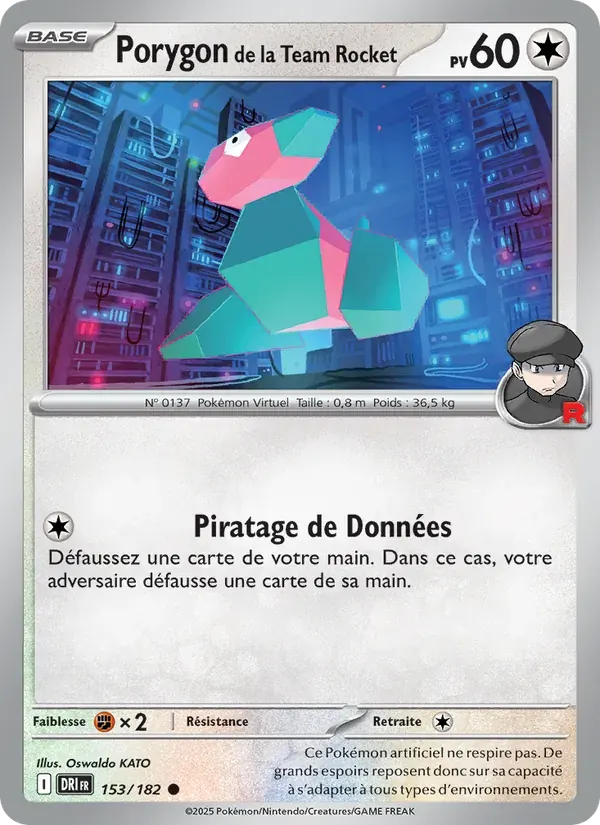 Porygon de la Team Rocket — Rivalités Destinées 153 French Pokémon card