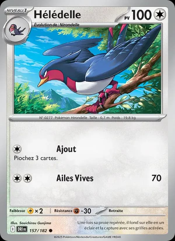 Hélédelle — Rivalités Destinées 157 French Pokémon card