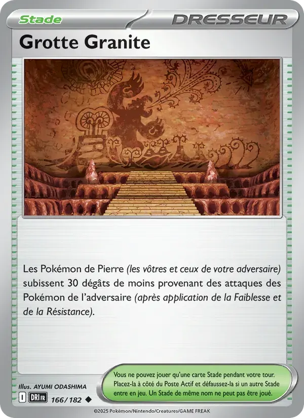 Grotte Granite — Rivalités Destinées 166 French Pokémon card