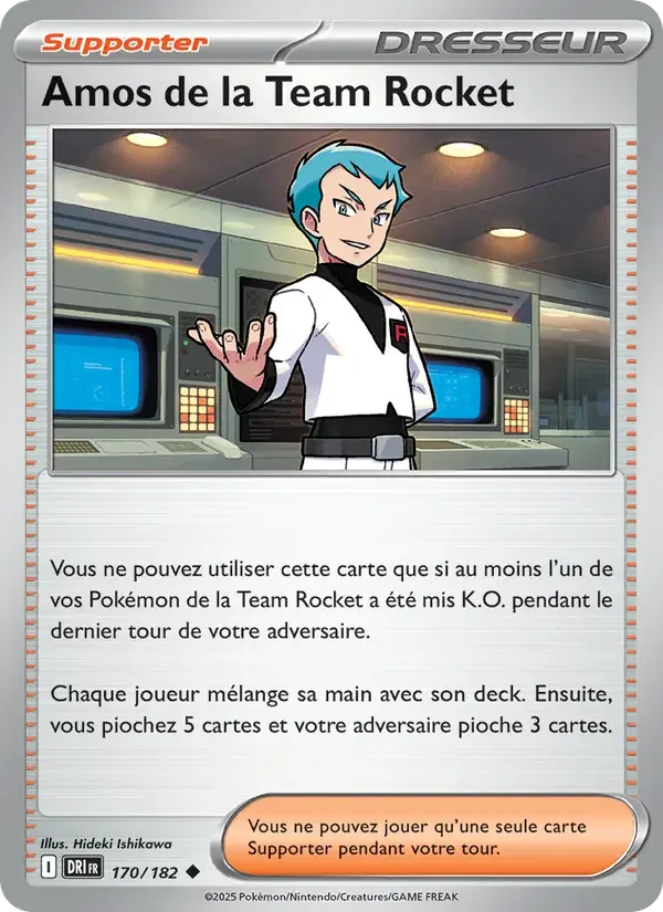 Amos de la Team Rocket — Rivalités Destinées 170 French Pokémon card