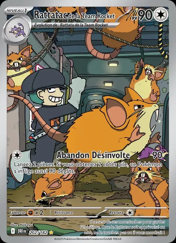 Rattatac de la Team Rocket — Rivalités Destinées 202 French Pokémon card