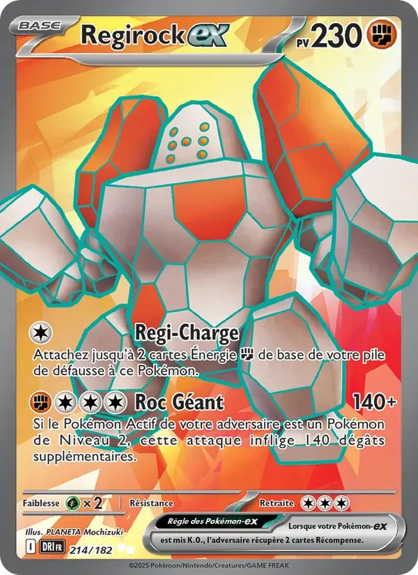 Regirock-ex — Rivalités Destinées 214 French Pokémon card