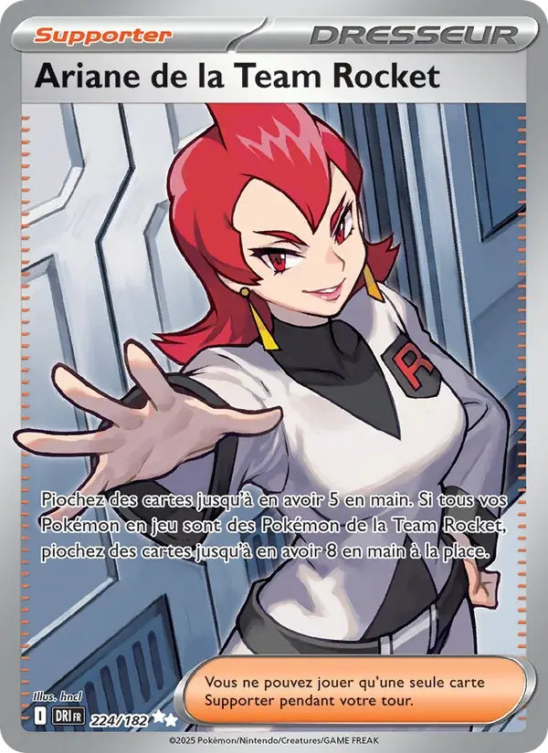 Ariane de la Team Rocket — Rivalités Destinées 224 French Pokémon card
