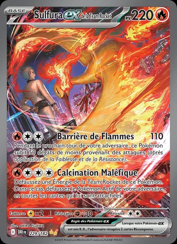 Sulfura-ex de la Team Rocket — Rivalités Destinées 229 French Pokémon card