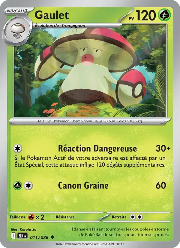 Gaulet — Foudre Noire 11 French Pokémon card