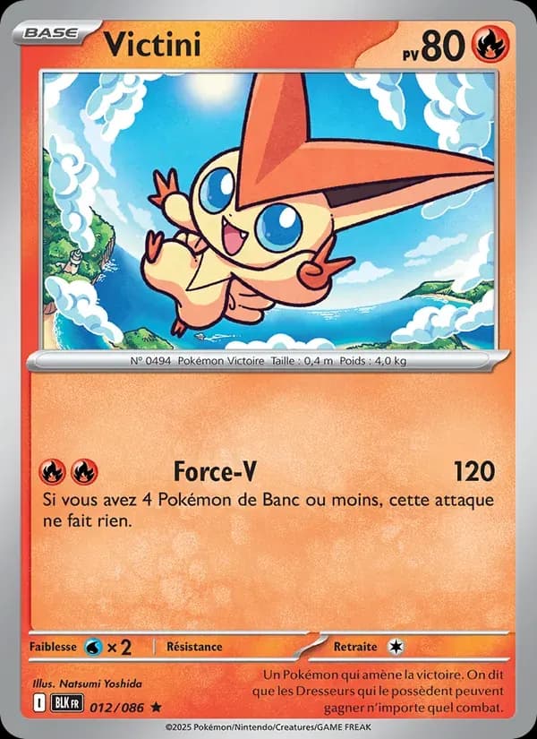 Victini — Foudre Noire 12 French Pokémon card