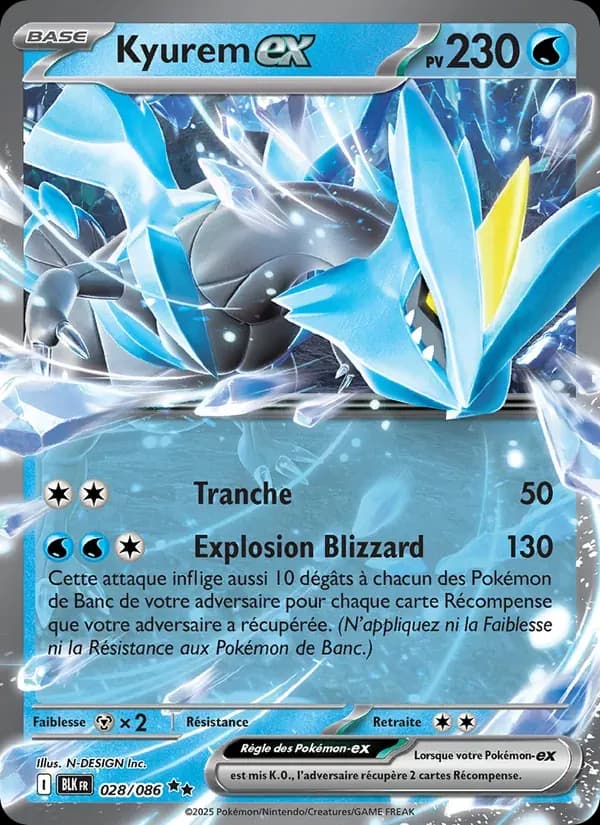 Kyurem-ex — Foudre Noire 28 French Pokémon card