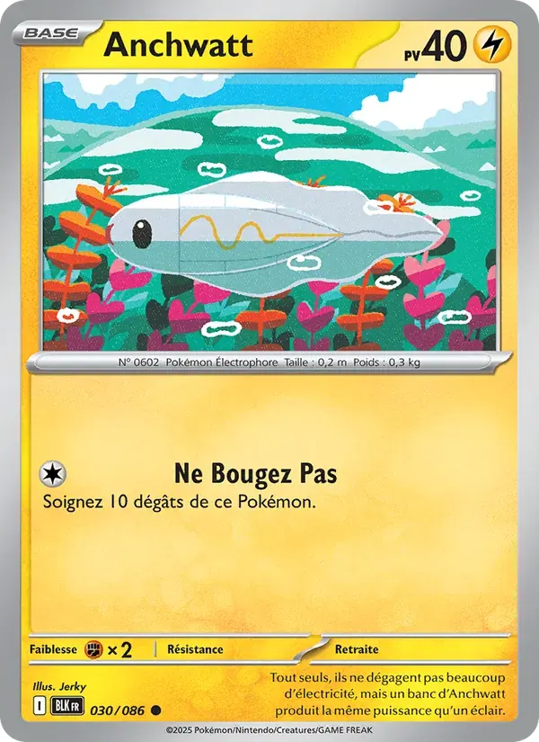 Anchwatt — Foudre Noire 30 French Pokémon card
