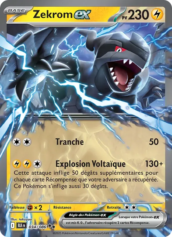 Zekrom-ex — Foudre Noire 34 French Pokémon card