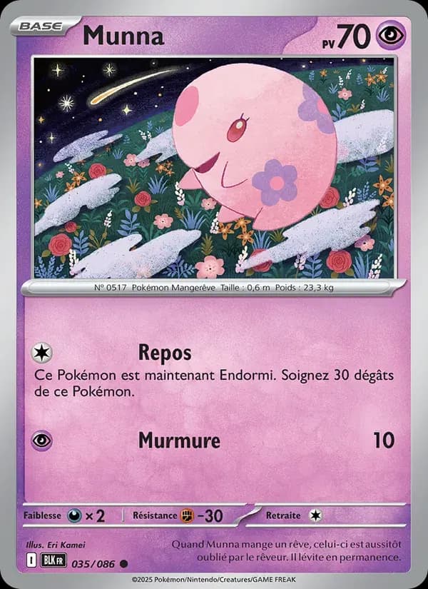 Munna — Foudre Noire 35 French Pokémon card