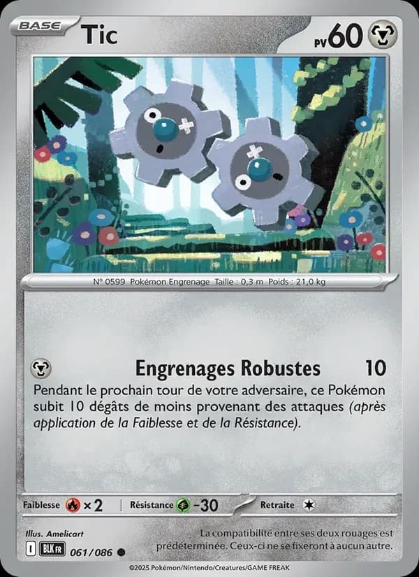 Tic — Foudre Noire 61 French Pokémon card