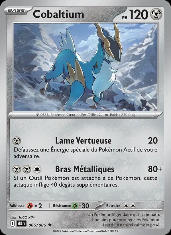 Cobaltium — Foudre Noire 66 French Pokémon card