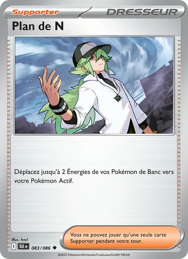 Plan de N — Foudre Noire 83 French Pokémon card