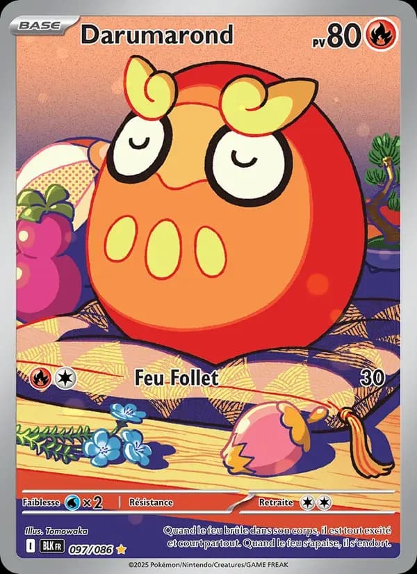 Darumarond — Foudre Noire 97 French Pokémon card