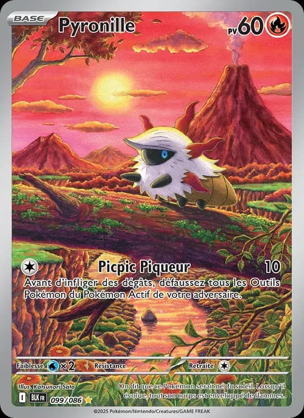 Pyronille — Foudre Noire 99 French Pokémon card